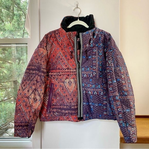 NWT Free People FP Movement Mountain Majesty Reversible Puffer Jacket Multicolor - Picture 5 of 17